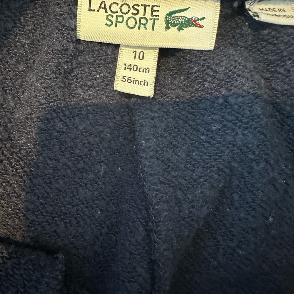 Boys navy blue Lacoste Sport sweat suit size 10 (like new) - Picture 2 of 4